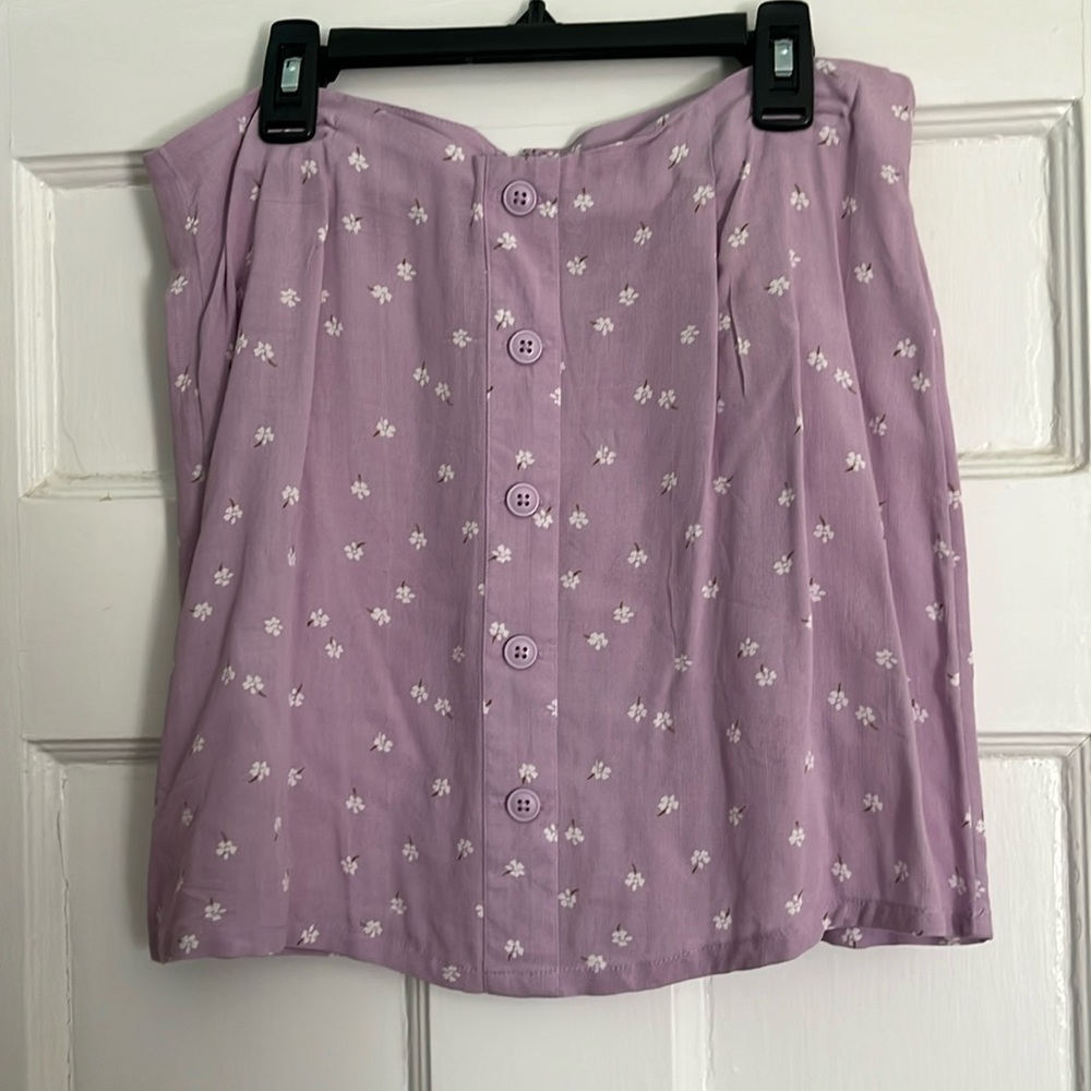 Aeropostale Purple skirt with white flowers